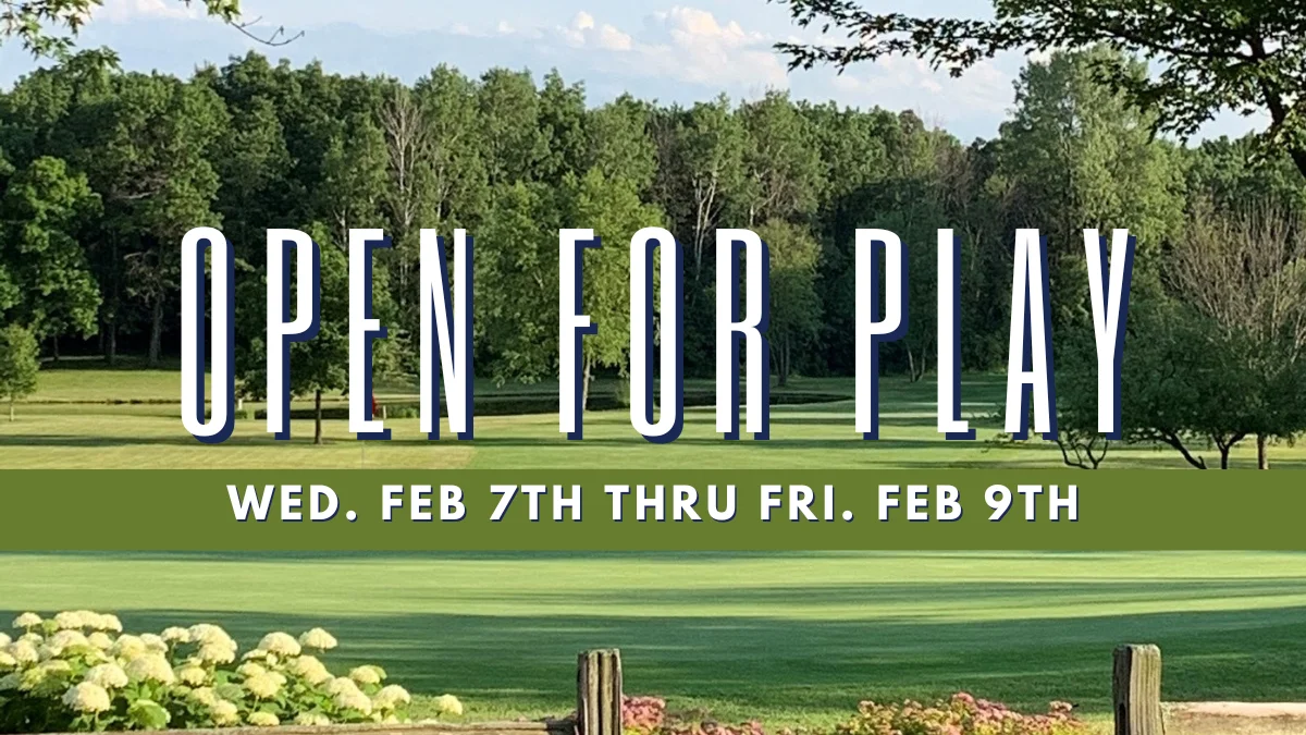 COURSE OPEN Wed. Feb 7th through Fri. Feb 9th!